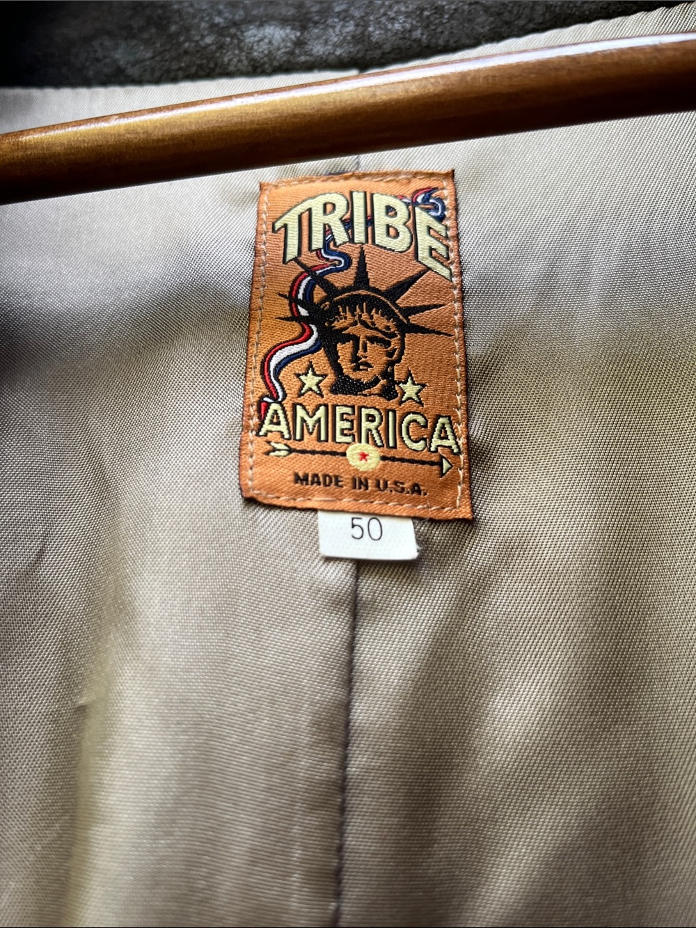 TRIBE America Men’s Tan Trench Coat - Made in USA